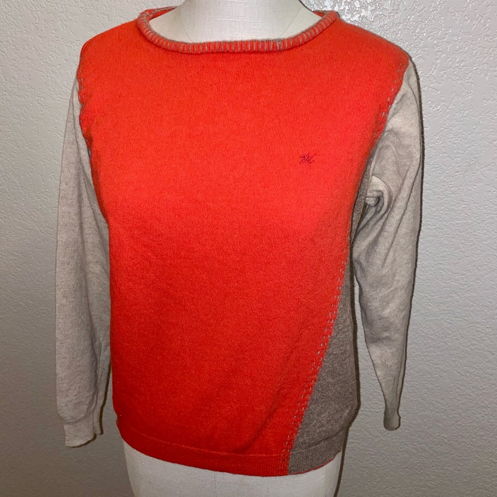 Monte Carlo Lamb’s Wool Colorblock Sweater size 40